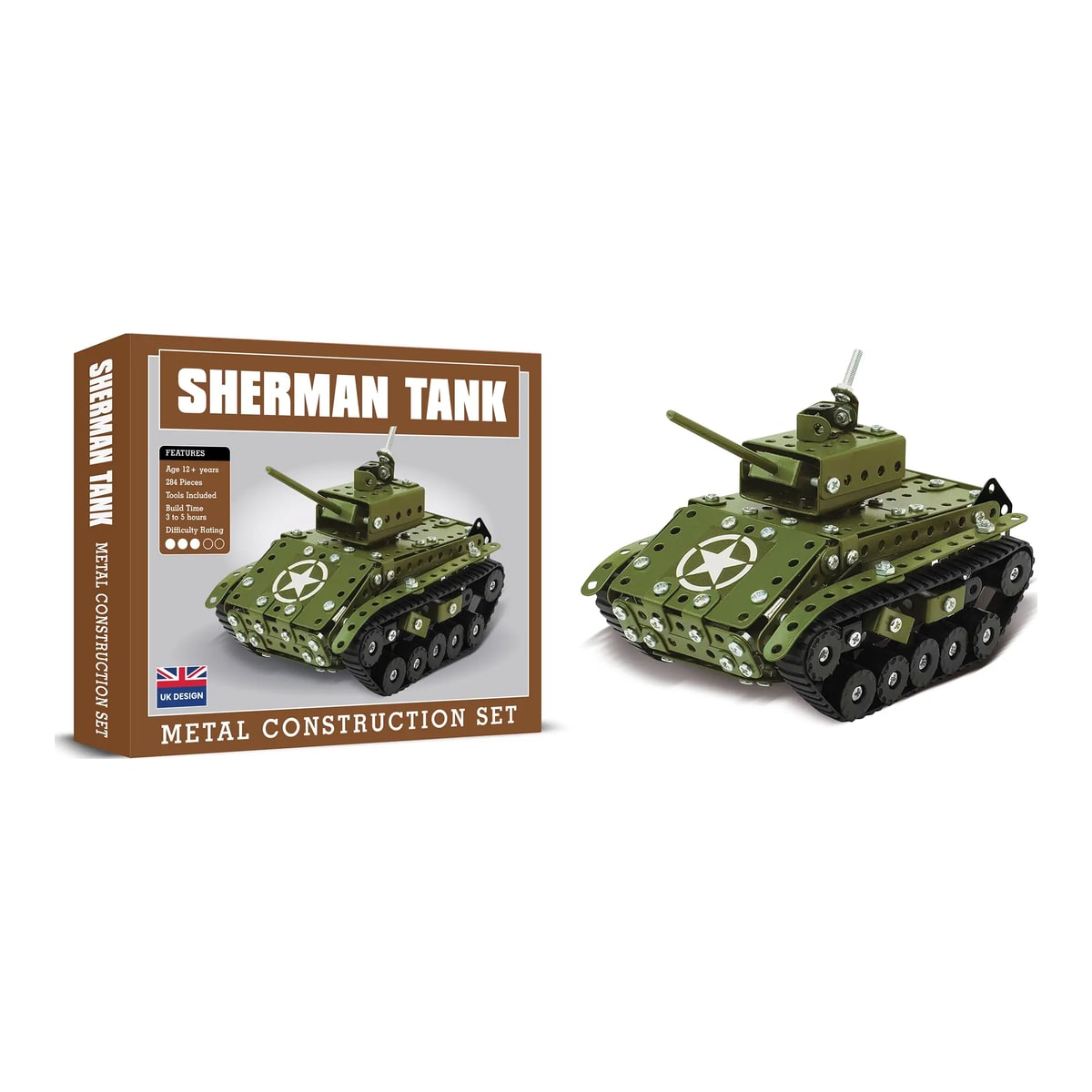 Coach House Partners Sherman Tank Metal Construction Kit (284 pieces)