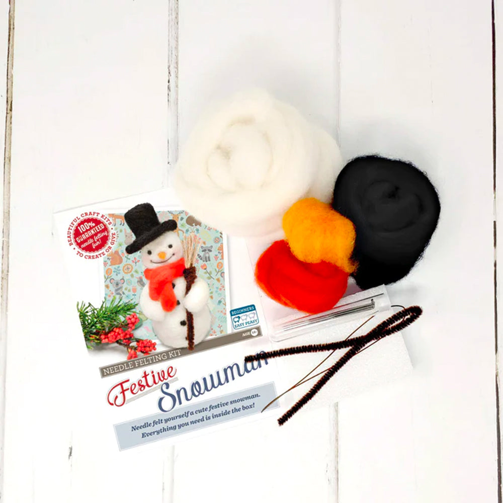 Crafty Kit Company Festive Snowman Needle Felting Christmas Craft Kit NF-170