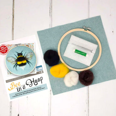 Crafty Kit Company Bee in a Hoop Needle Felting Craft Kit NF-190