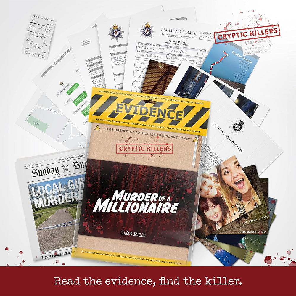 Murder of a Millionaire - Murder Mystery Case File from Cryptic Killers