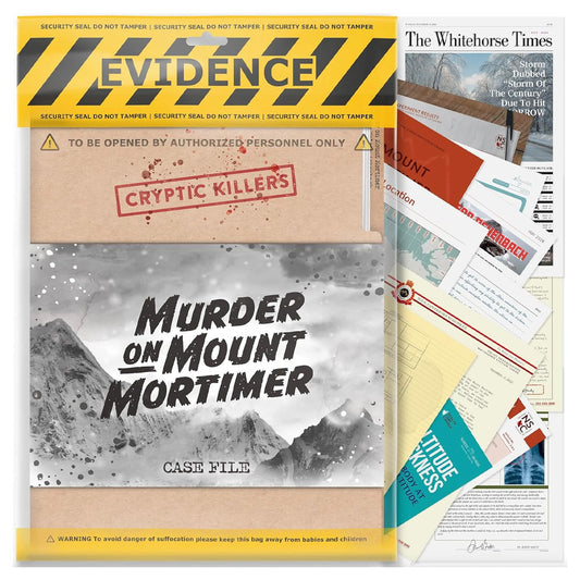 Murder on Mount Mortimer - Murder Mystery Case File from Cryptic Killers
