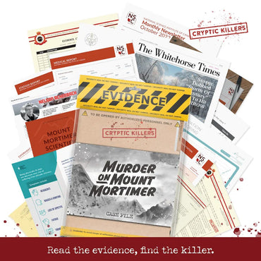 Murder on Mount Mortimer - Murder Mystery Case File from Cryptic Killers