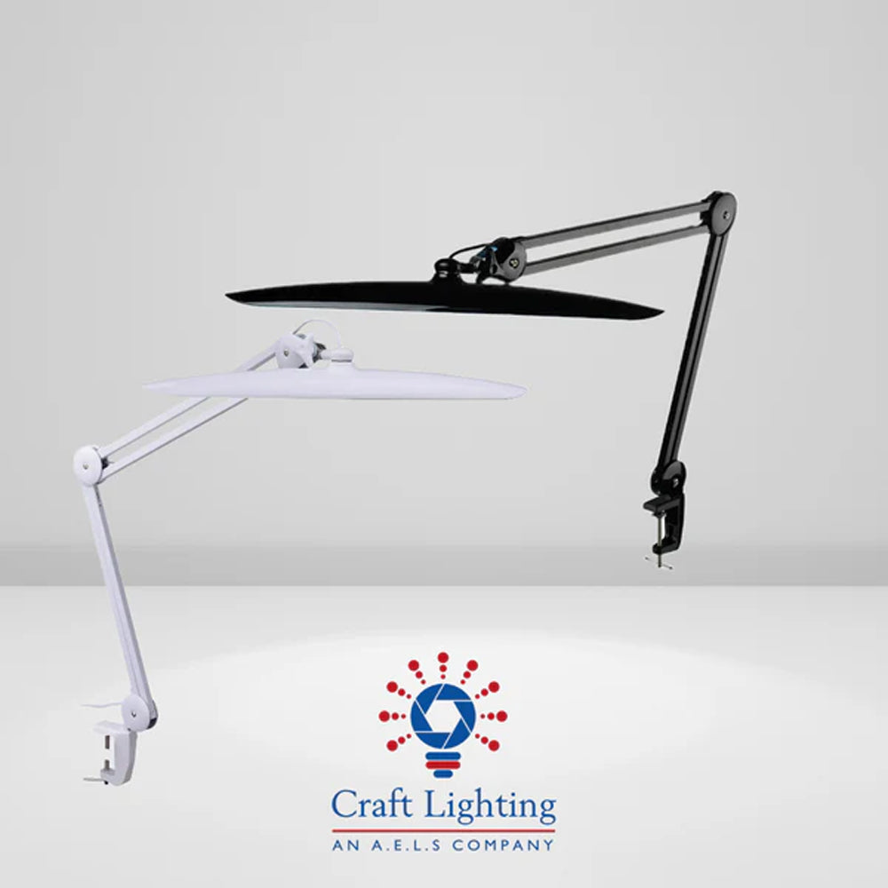 Craft Lighting Neptune Modelling Desk Lamp w/Dimmer (G-Clamp) - White