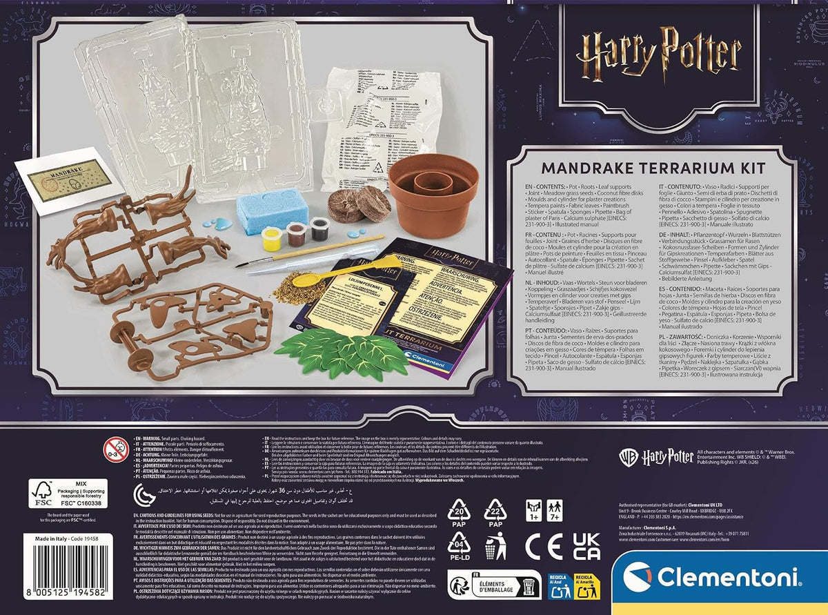 Harry Potter Mandrake Terrarium Kit Age 7+ Clementoni 19458