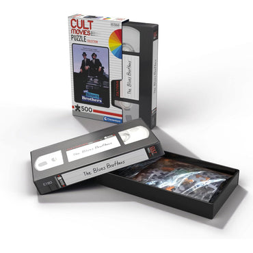 Cult Movies: Blues Brothers 500pc Jigsaw Puzzle Retro VHS Case Clementoni 35109