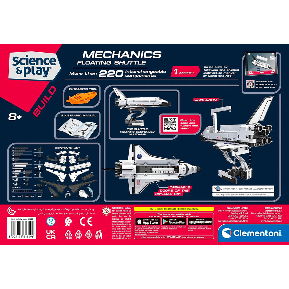Clementoni Mechanics - Floating NASA Space Shuttle Building Set Age 8+ 61349