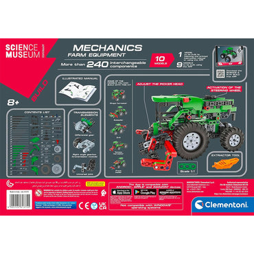 Science Museum Mechanics - Farm Equipment 10-in-1 Building Set Clementoni 61375