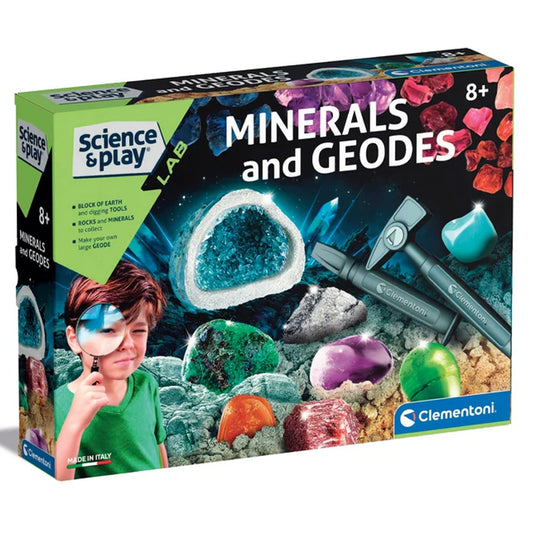 Clementoni Science & Play Lab: Minerals & Geodes STEM Set Age 8+