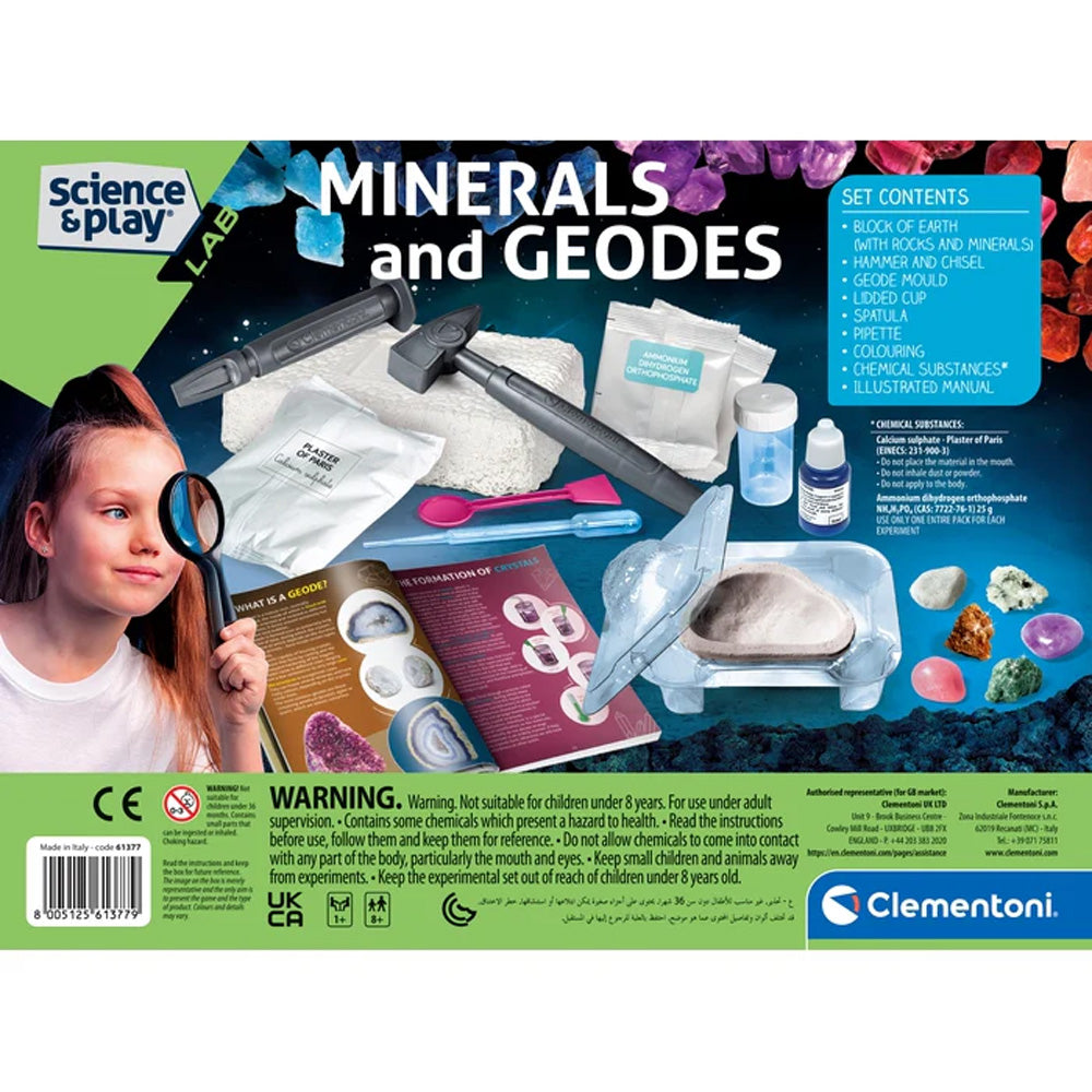 Clementoni Science & Play Lab: Minerals & Geodes STEM Set Age 8+