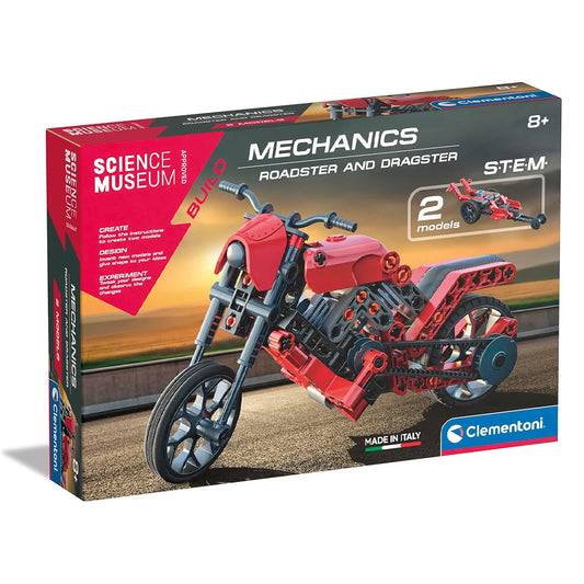 Clementoni Science Museum Mechanics: Roadster & Dragster STEM Toy Age 8+