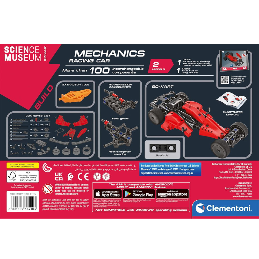 Clementoni Mechanics: Formula 1 Racing Car 2-in-1 Construction Model Age 8+