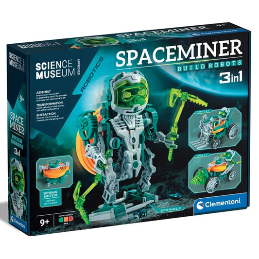 Clementoni Science Museum Robotics: Space Miner 3-in-1 Robots STEM Toy Age 9+