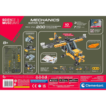 Science Museum Mechanics - Safari Car 10-in-1 Building Set Clementoni 61539