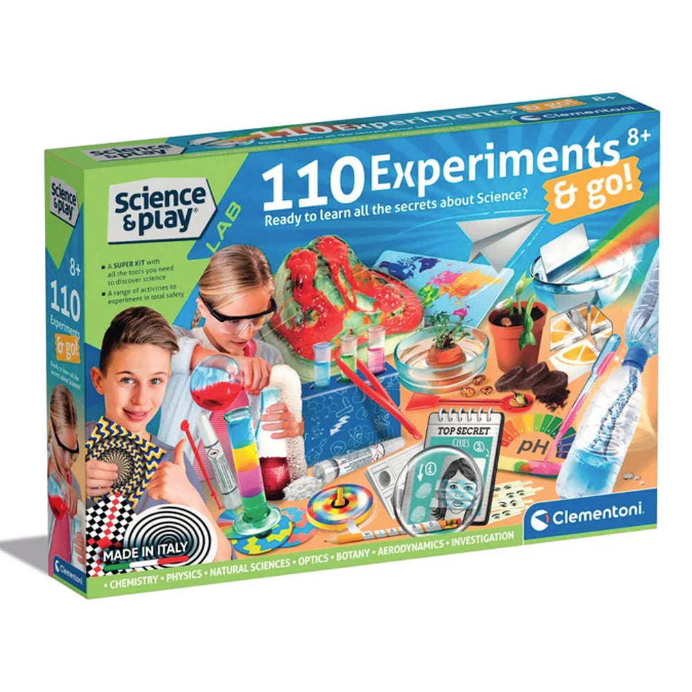 Clementoni Science & Play: Science in 110 Experiments Lab Age 8+