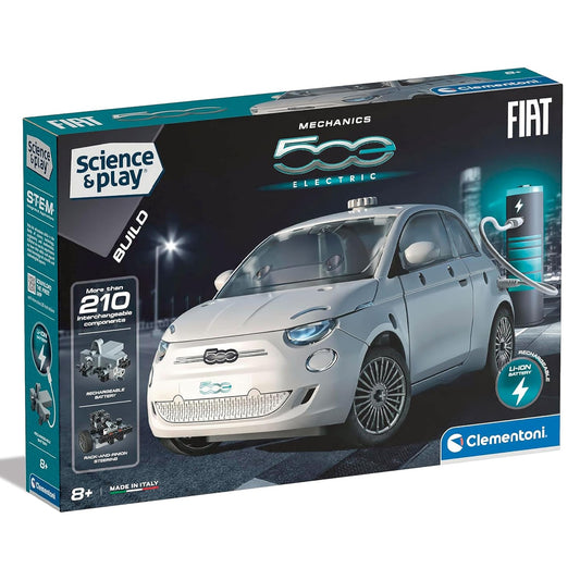 Clementoni Mechanics - Fiat 500 Electric STEM Toy