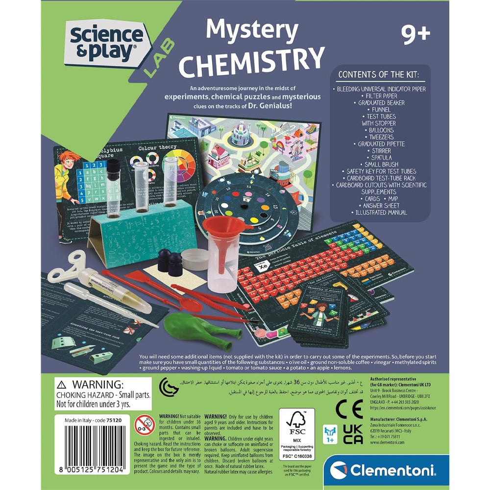 Clementoni Science & Play Lab: Mystery Chemistry STEM Set Age 9+