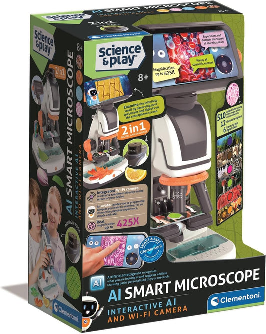 Clementoni Science & Play Lab: Digital Microscope with WiFi STEM Toy Age 8+