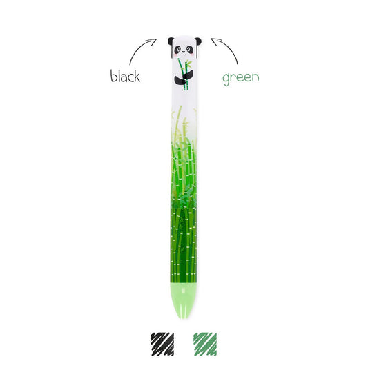 Legami Two-Colour Ballpoint Pen - Click&Clack - Panda