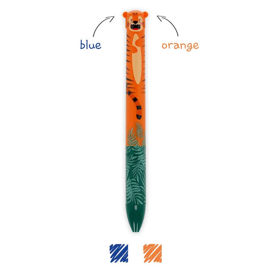 Legami Click&Clack - Tiger - Two Colour Ballpoint Pen
