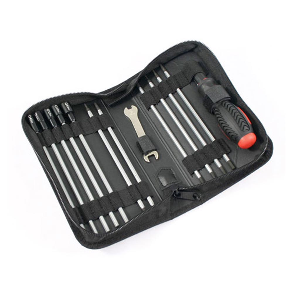 Fastrax 19pc RC Tool Bag Kit Set Metric Nut/Hex Slot/Phillips Drivers & Spanner FAST607