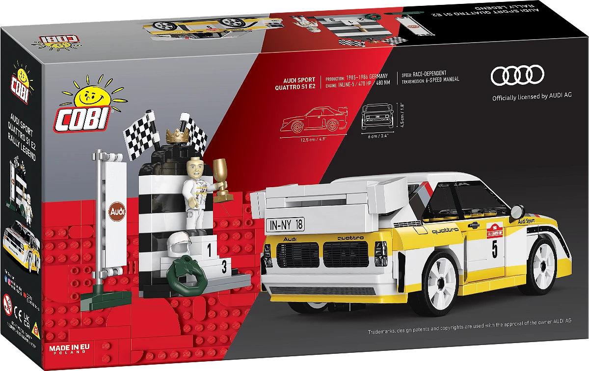 COBI 24668 Audi Sport Quattro S1 No.5 1:35 Brick Model 230pcs
