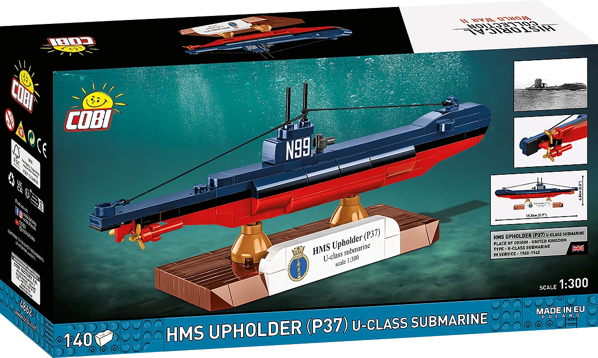 COBI 4862 HMS Upholder (P37) U-class 1:300 Brick Model Submarine 140pcs