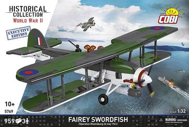 COBI 5769 Fairey Swordfish Executive Edition HC WWII 1:32 Brick Plane Kit 960pcs