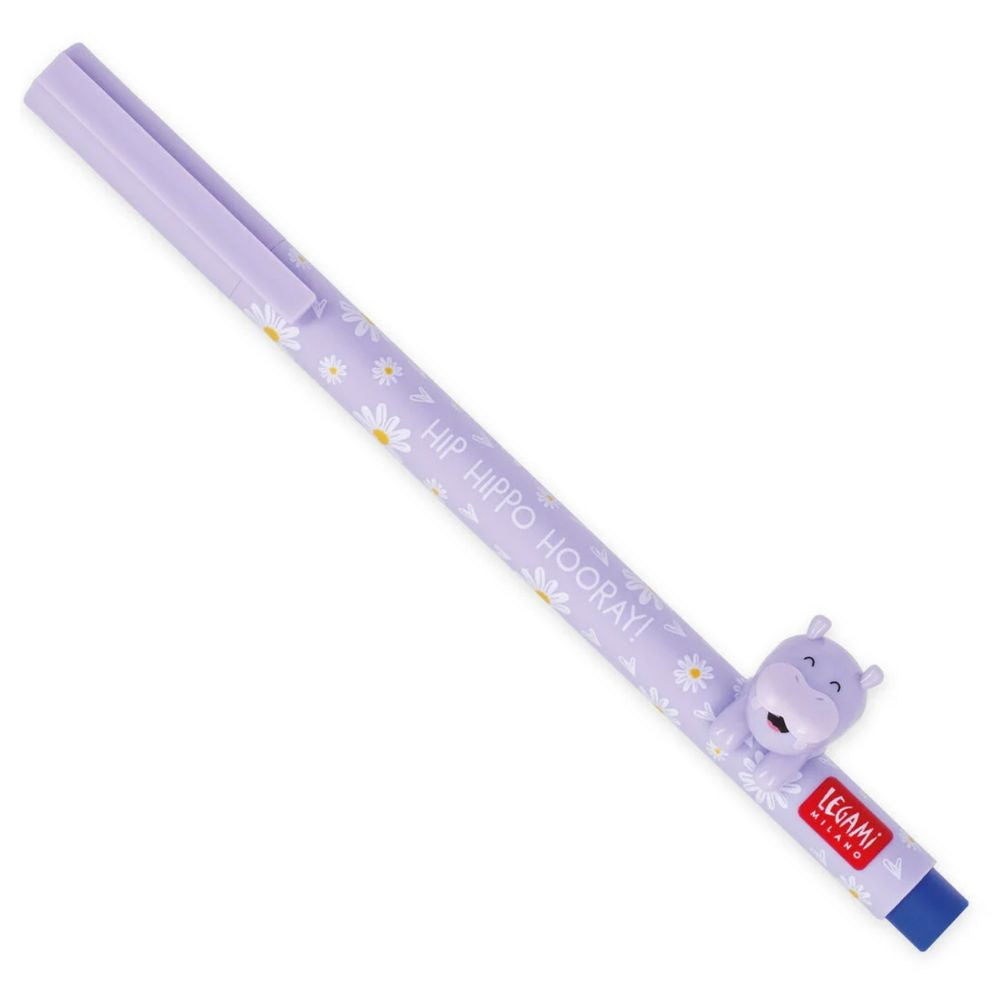 Legami Lovely Friends Gel Pen with Hippo Charm