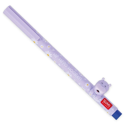 Legami Lovely Friends Gel Pen with Hippo Charm