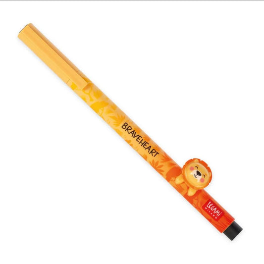 Legami Lovely Friends Gel Pen with Lion Charm