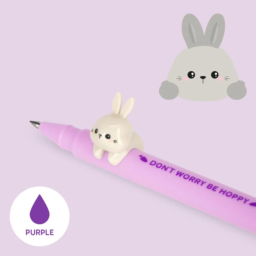 Legami Lovely Friends Gel Pen with Bunny Charm