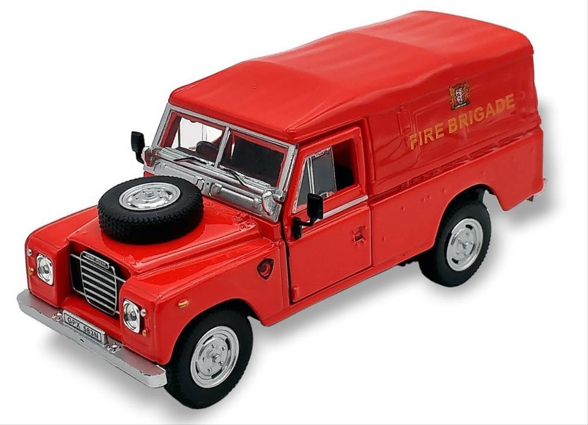 Cararama 451750 Land Rover Series III Soft Top Red Fire Brigade O Gauge