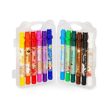 Legami Teddy Friends Twist-Up Wax Crayons 12-Pack