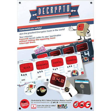 Decrypto - Team-Based Secret Code Board Game Age 12+ 3+ Players Scorpion Masque