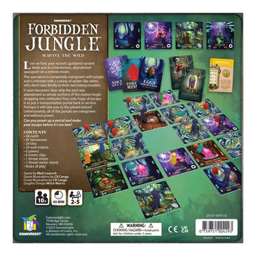 Fordbidden Jungle Tile Board Game Gamewright Age 10+ 2-5 Players