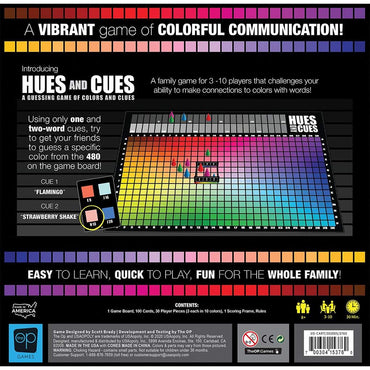 Hues and Cues Board Game - Age 8+ 3-10 Players - USAopoly