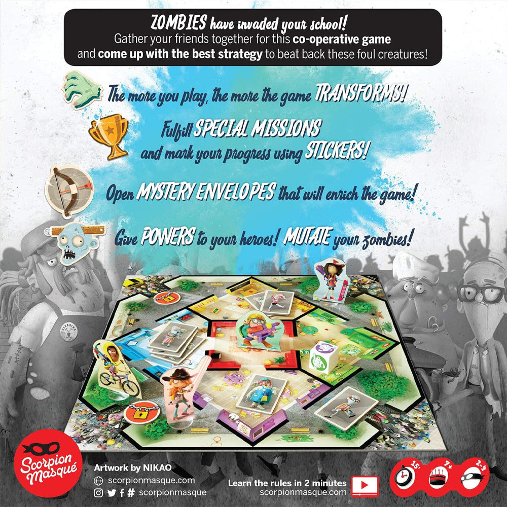 Zombie Kidz Evolution Board Game - Age 7+ 2-4 Players from Scorpion Masque