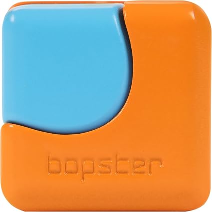 Bopster Cube Spinning Fidget Toy - Neon Orange Blue CSN03
