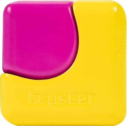 Bopster Cube Spinning Fidget Toy - Neon Pink Yellow CSN04