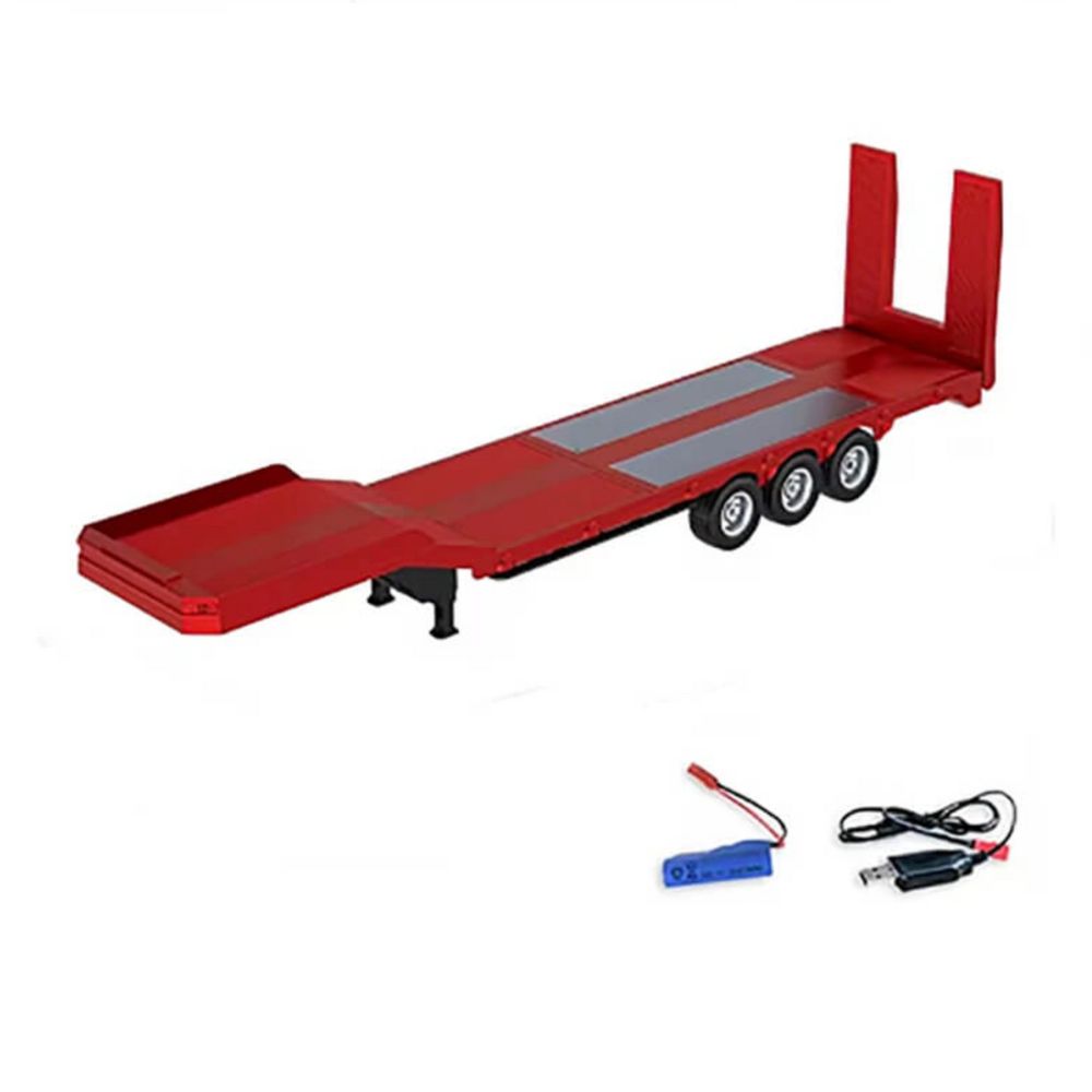 HuiNa CY1502S Haulage Flatbed Trailer For Huina Scania 770S CY1501 1:14 Red