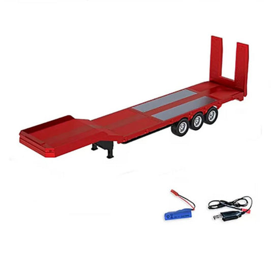 HuiNa CY1502S Haulage Flatbed Trailer For Huina Scania 770S CY1501 1:18 Red