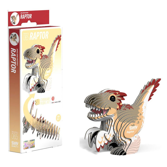 EUGY 3D Raptor Dinosaur No.65 Model Craft Kit