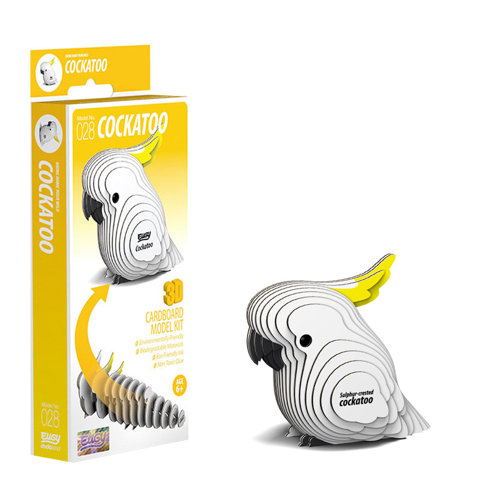 EUGY 3D Cockatoo No.28 Model Craft Kit