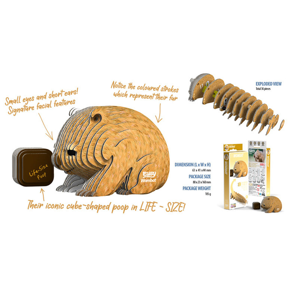 EUGY 3D Wombat No.78 Model Craft Kit
