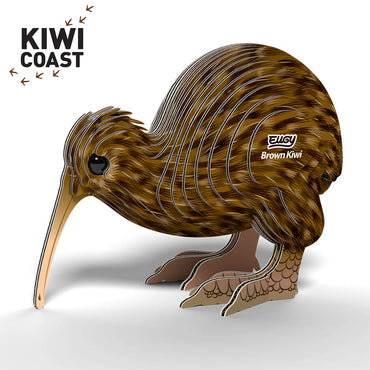 EUGY Brown Kiwi No.91 3D Model Craft Kit