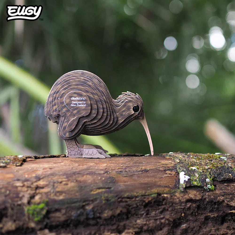 EUGY Brown Kiwi No.91 3D Model Craft Kit