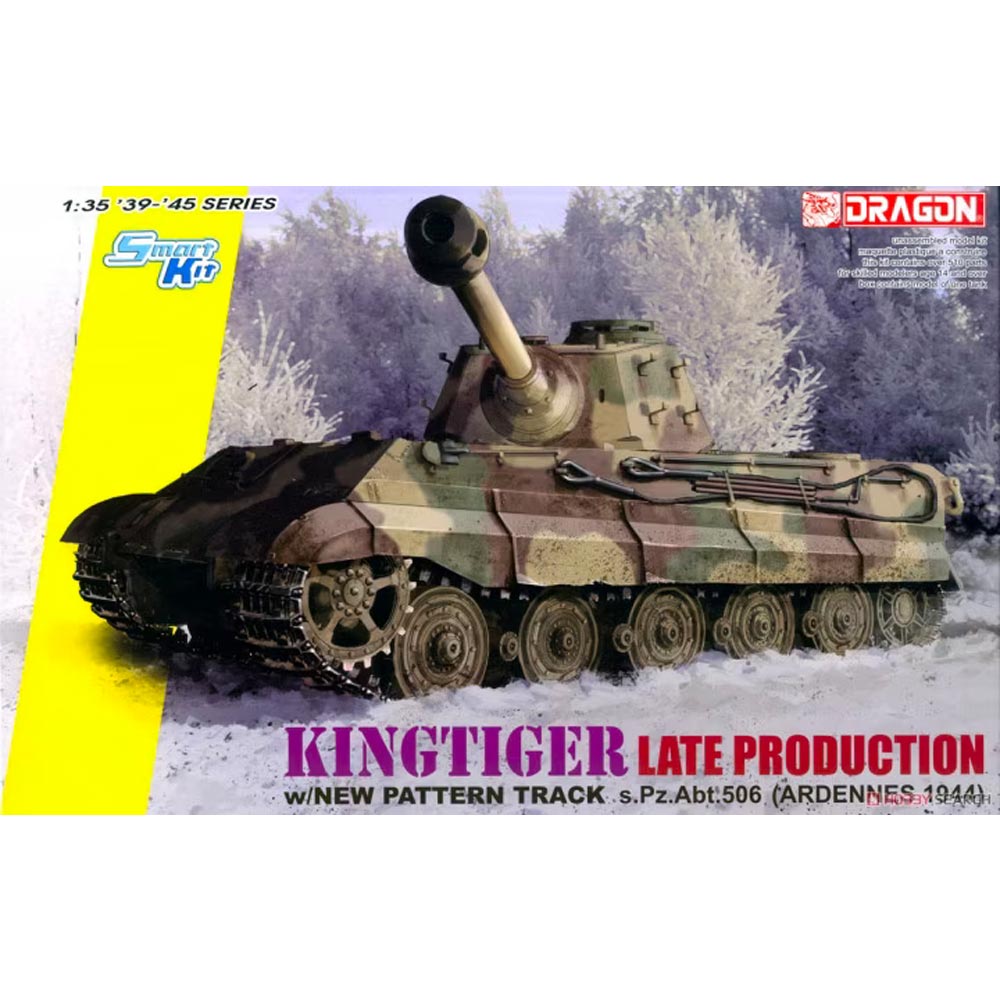 Dragon 6900 King Tiger Late Prod. New Pattern Track 1944 1:35 Tank Model Kit