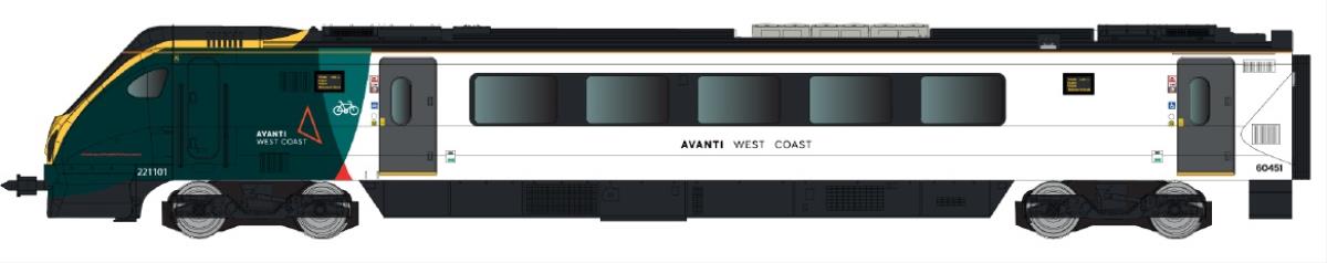 Dapol 2D-023-004 Class 221 101 5 Car DMU Avanti West Coast N Gauge