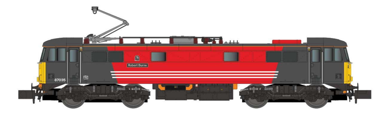 Dapol Class 87 035 'Robert Burns' Virgin Trains (DCC-Fitted) 2D-087-003D N Gauge