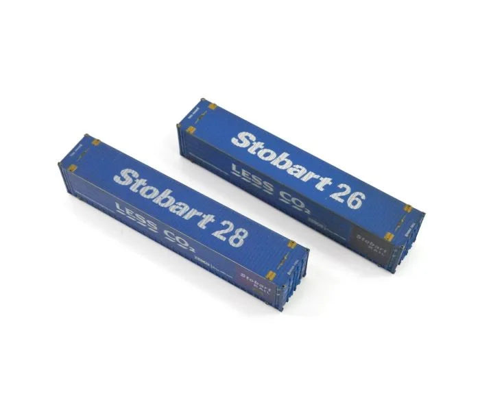Dapol 45ft Curtainside Container Set (2pcs) LessCo2 Weathered 2F-028-024 N Gauge